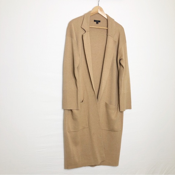 J Crew tan Longline Cardigan Coat - Picture 11 of 12